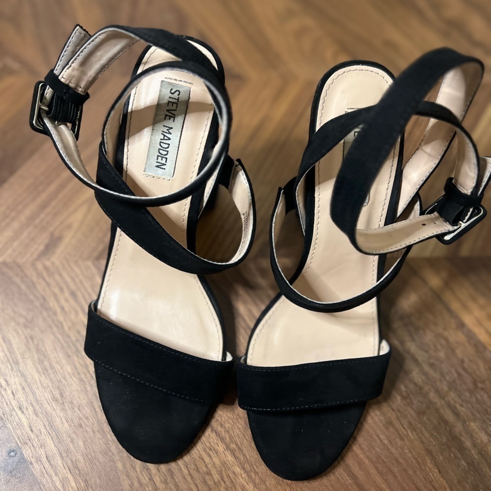 Steve Madden block heel strap dress shoes sandals